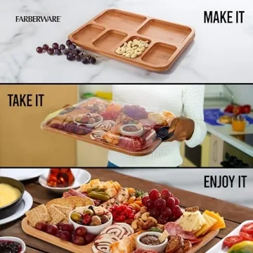 Farberware Cutting Board with Locking Lid - 11x14 Inch