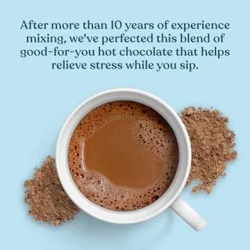 Mushroom Hot Cacao Mix with Reishi by Four Sigmatic – Organic Reishi Mushroom, Cinnamon, Cardamom, Stevia, & Cacao. Reduces Anxiety & Stress, Relaxes the Body, Improves Sleep | USDA Organic | Vegan & Paleo (2 Packs of 10 Packets)