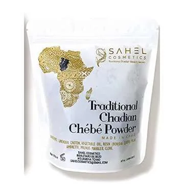 Uhuru Naturals Sahel Cosmetics Chebe Powder (50 Grams) - All-Natural Ingredients Promotes Hair Growth Helps Prevent Breakage Formulated for Kinky Hair Available in 4 Sizes
