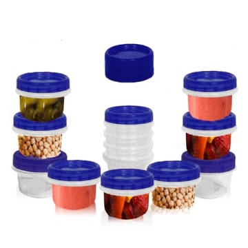 HomeyGear 12 Pack Small Twist Top Food Storage Deli Containers Leak-Proof Airtight Storage Canisters...