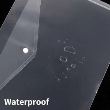 EOOUT 30pcs Plastic Envelopes, Clear Reusable Poly Envelope Waterproof File Folder with Snap Button, US Letter, A4 Size, for School Office Supplies