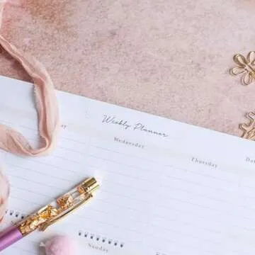 Peachly Desktop Weekly Planner Notepad | 60 Undated Tear-Off Pages | Schedule Daily To-Do Lists | Increase Your Productivity In Less Than 5 Minutes A Week | Achieve Your Goals | Peach and Mint Fern