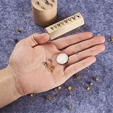 Craftdady 80Pcs Stainless Steel Cup Pearl Bail Pin Peg Pendants Gold Silver Metal Screw Eye Pinch Bails for Half Drilled Beads Charms Jewelry Making