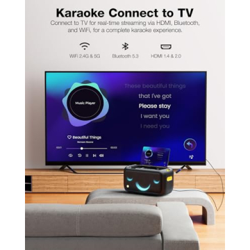 Ikarao Karaoke Machine with Wireless Mics & Speaker