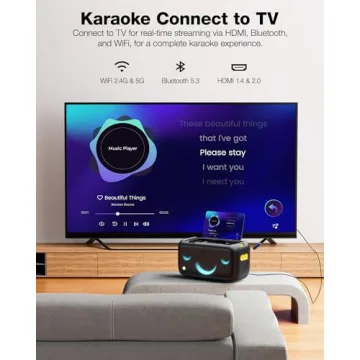 Ikarao Karaoke Machine with Wireless Mics & Speaker