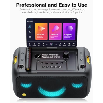 Ikarao Karaoke Machine with Wireless Mics & Speaker