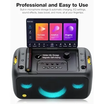Ikarao Karaoke Machine with Wireless Mics & Speaker