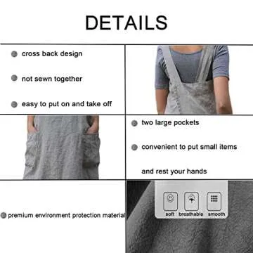 Stylish ZQFFB Cross Back Apron for Cooking & Crafting