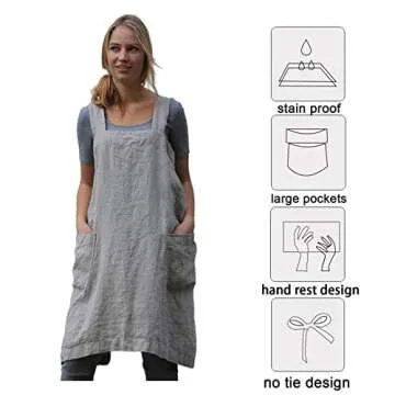 Stylish ZQFFB Cross Back Apron for Cooking & Crafting