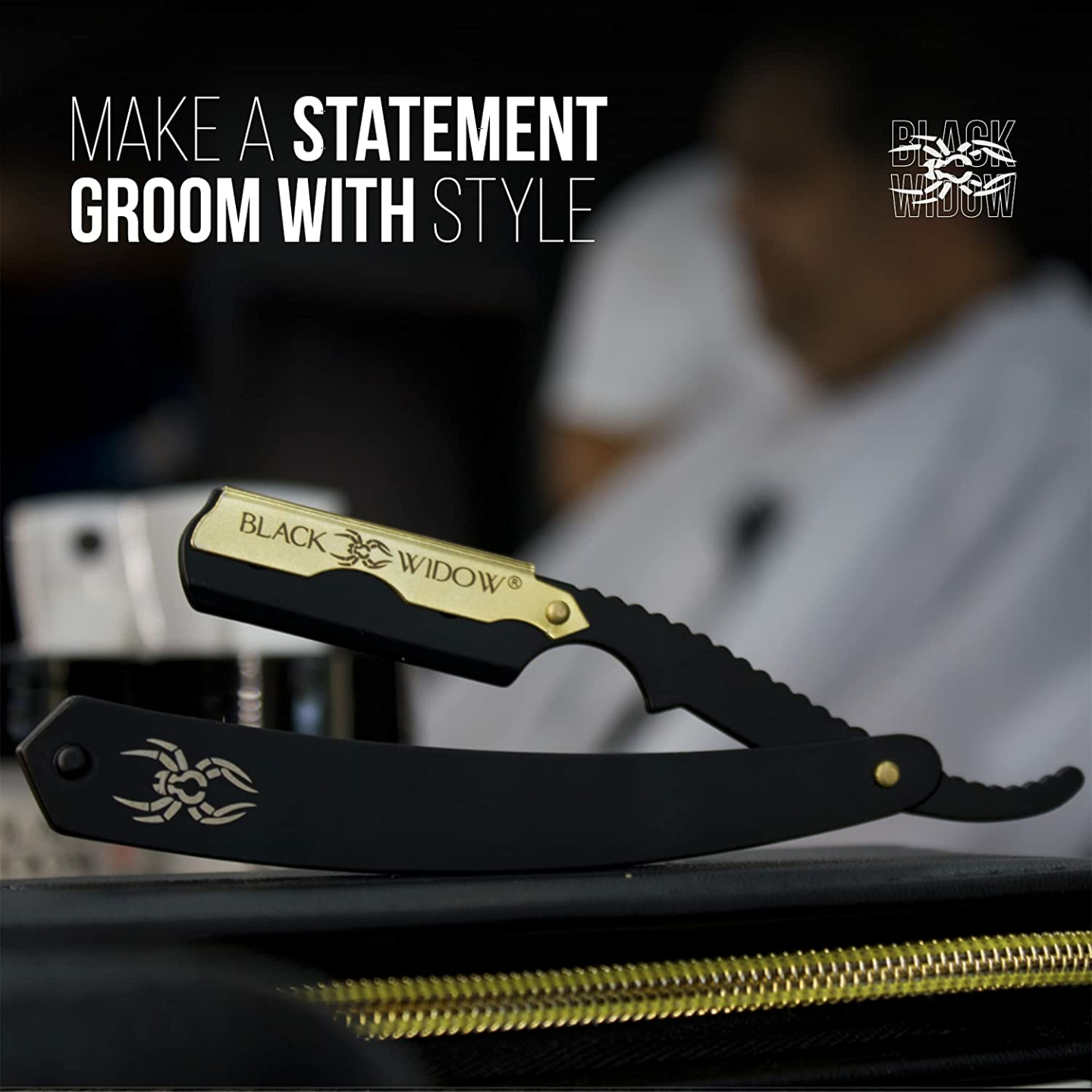 Gold Professional Barber Straight Razor for Precision Shaving