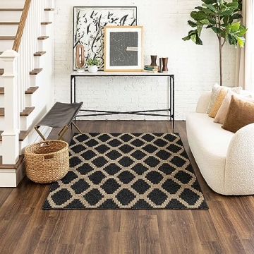 Mohawk Home Chism Sisal Transitional Geometric Black 5' x 7' Area Rug