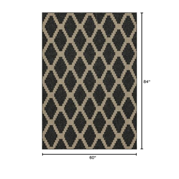 Stylish Mohawk Home Chism Black Area Rug 5' x 7'