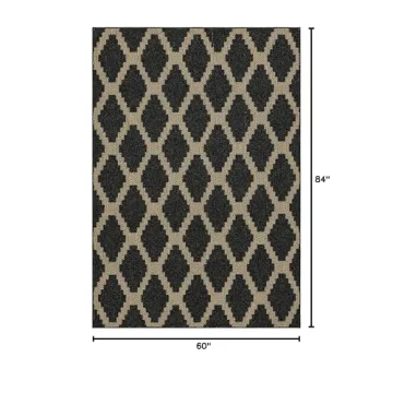 Stylish Mohawk Home Chism Black Area Rug 5' x 7'