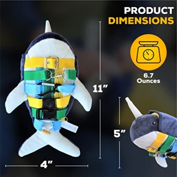 SENSORY4U Narwhal Buckle Pillow Fine Motor Skills Toy