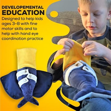 SENSORY4U Narwhal Buckle Pillow Fine Motor Skills Toy