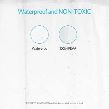 Clear PEVA Shower Curtain Liner Waterproof and Eco-Friendly