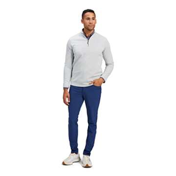 Mizzen + Main Light Grey Heather Pullover