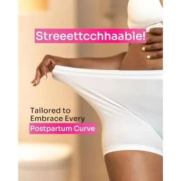 Mommy First® High-Waisted Postpartum Underwear | Soft, Breathable, Stretchable Maternity Panties for C-Section & Vaginal Delivery Recovery | Disposable & Washable | Waist 28" to 42" | Pack of 4