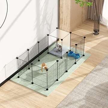 HOMIDEC Pet Playpen,Small Animals Cage DIY Wire Portable Yard Fence with Door for Indoor/Outdoor Use...