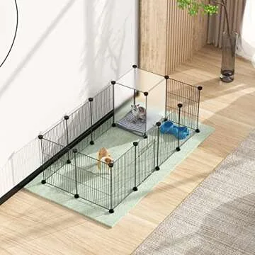 HOMIDEC Pet Playpen,Small Animals Cage DIY Wire Portable Yard Fence with Door for Indoor/Outdoor Use...