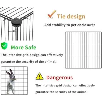 HOMIDEC Pet Playpen,Small Animals Cage DIY Wire Portable Yard Fence with Door for Indoor/Outdoor Use,Puppies,Kitties,Bunny,Turtle 48" x 24" x 16"