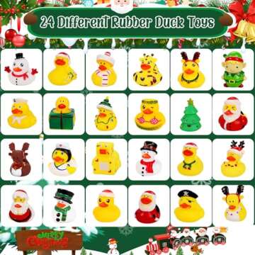 2024 Advent Calendar Rubber Ducks for Kids Christmas Fun