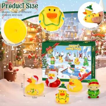 2024 Advent Calendar Rubber Ducks for Kids Christmas Fun