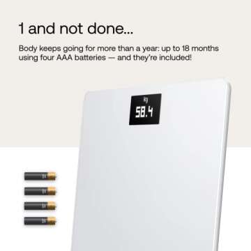 Withings Body - Digital Wi-Fi Smart Scale with Automatic Smartphone App Sync, BMI, Multi-User Friendly, with Pregnancy Tracker & Baby Mode