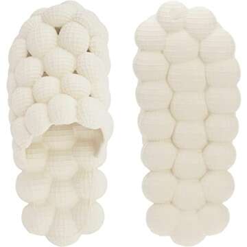 BRONAX Women's Bubble Slides - Comfy Closed Toe Slippers