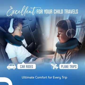 BCOZZY Kids Travel Neck Pillow (8-12 Y/O)– Patented Soft Child Pillow for Head & Chin Support in Car, Airplane, and Road Trip Sleeping. Adjustable Size. Carry Bag. Fully Washable. Medium, Light Purple