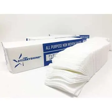 1000 PC (5 PKS) 2"X2" Non-Woven 4-Ply Dental Medical Gauze Pad, Non-Sterile All Purpose Gauze Sponges, 4-Ply Cotton Filled Sponges Provide Maximum Absorption