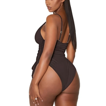 Viottiset Women's Drawstring One Piece Swimsuit for Summer