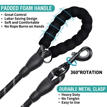 COOYOO Reflective Dog Leash Pack - Durable & Comfortable