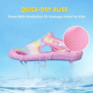 STQ Girls Quick Dry Water Shoes for Summer Fun