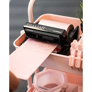 Framar Rosé All Day Embossed Roll Aluminum Foil, Hair Foils For Highlighting - Medium 320 ft