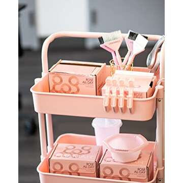 Framar Rosé All Day Embossed Roll Aluminum Foil, Hair Foils For Highlighting - Medium 320 ft