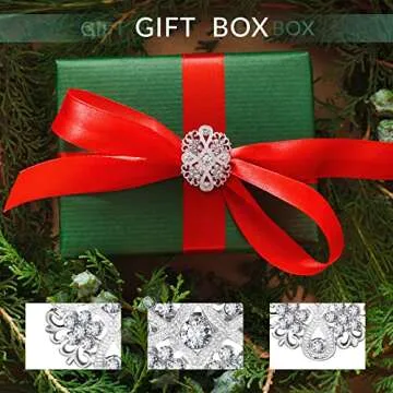 36 Vintage Rhinestone Flower Brooches Jewelry for Crafts