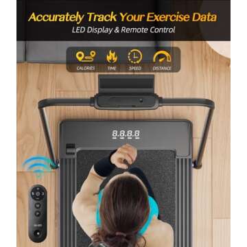 Bifanuo 2 in 1 Folding Treadmill for Home & Office