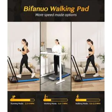 Bifanuo 2 in 1 Folding Treadmill for Home & Office