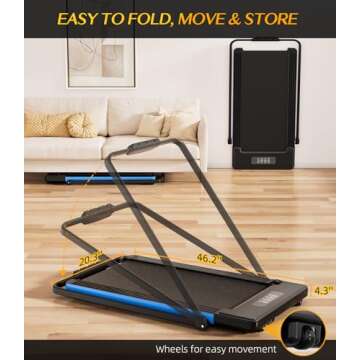 Bifanuo 2 in 1 Folding Treadmill for Home & Office