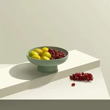 onefitow Fruit bowl Fruit Basket for Kitchen Countertop Kitchen Storage Baskets Stand Organization, Decor Centerpiece for Kitchen Counter or Dining Room Tables, White