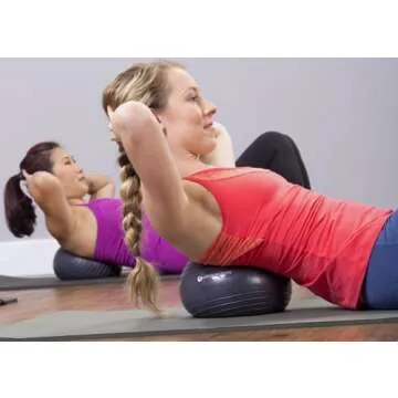 Balanced Body Ribbed Inflatable Ball, Inflatable Exercise Ball, Workout Ball Pilates Equipment for Gym or Home Workouts or Physical Therapy