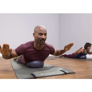 Balanced Body Ribbed Inflatable Ball, Inflatable Exercise Ball, Workout Ball Pilates Equipment for Gym or Home Workouts or Physical Therapy