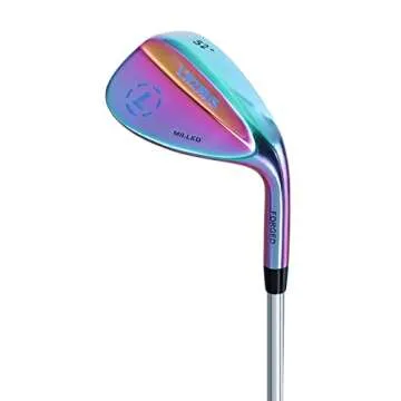 Lazrus Golf | Premium Quality Forged RH 52, 56, 60 Degree Golf Wedge Set for Exceptional Performance, Micro Milled Face Golf Wedges for Enhanced Spin | Mens Club (Rainbow, Rainbow 3 Wedges (52,56,60))