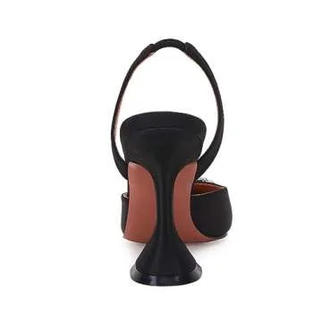 VETASTE Women's High Heel Crystal Slingback Pumps for Elegance