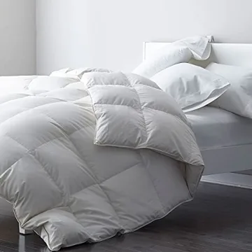 DWR Heavyweight Feather Down Comforter King - Perfect Warmth for Winter Cozy Bedding