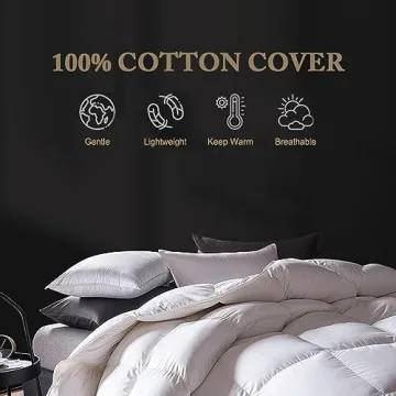 DWR Heavyweight Feather Down Comforter King for Warmth