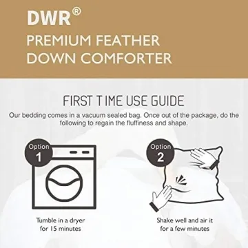 DWR Heavyweight Feather Down Comforter King for Warmth
