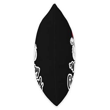 Black Winking Santa Merry Christmas African American Santa Throw Pillow