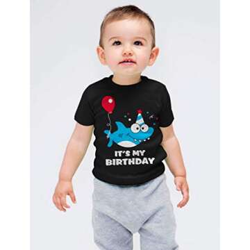 Shark Birthday Shirt for Kids 1st 2nd Birthday Outfit